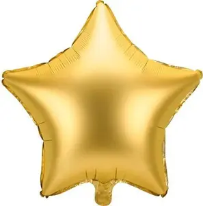 Folkija balons PartyDeco zvaigzne 48 cm zelta — dekoratīvs hēlija balons