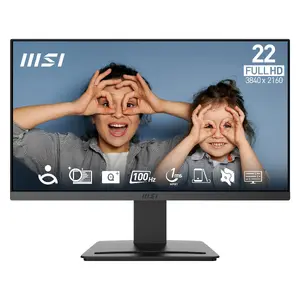 MSI PRO MP223 E2 Computer Monitor 21.45 Inch Full HD VA LED 1920 x 1080 100Hz 1ms Black Business Display