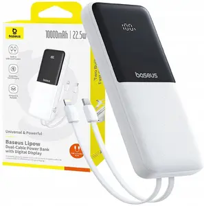 Power banka Baseus Lipow 10000 mAh 22,5W balta