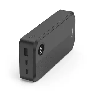 Пауэрбанк HAMA 201755 Lithium Polymer 20000 мАч, USB-A 1×, USB-C 2×, чёрный