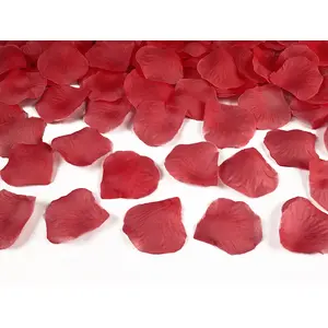 Dekors PartyDeco Rosenblüten rot — 500 mākslīgo sarkanu rožu ziedlapiņu, universālam notikumam