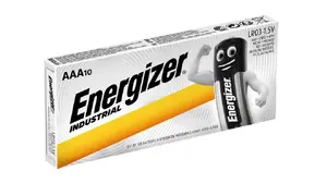 Energizer Industrial AAA LR03 sārma baterijas, 10 gab.