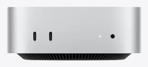 Apple Mac mini Miniators dators ar Apple M6 procesoru, 16 GB RAM, 256 GB SSD krātuvi, macOS 27 Golden Gate un Wi-Fi, sudraba