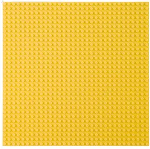 LEANToys Construction Baseplate for Building Bricks Yellow