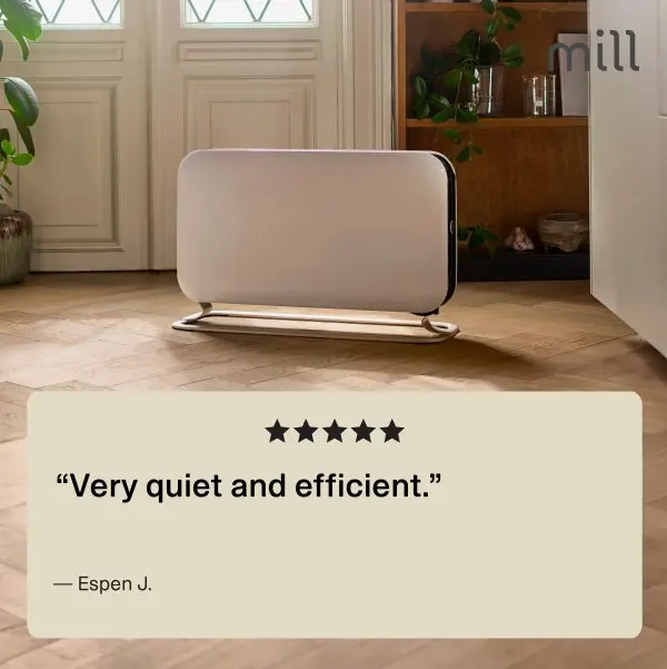 Mill SG2000LED Electric Convector Heater, 2000W, White, IPX4, for rooms up to 28 m², 3 power levels, and LED thermostat Photo 5