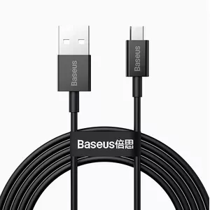 USB kabelis Baseus Superior USB 2.0, USB A uz Micro‑USB A, 2 m, balts