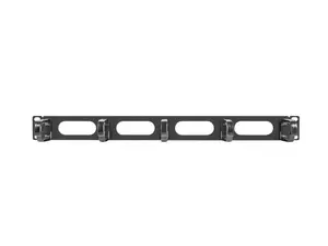 Cable management panel LANBERG AK-1205-B, 1U metal, 19" (482.6 mm) width, 80 mm depth, black