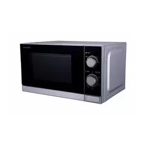 Sharp R-200INW Countertop Solo Microwave 20 L 800 W Silver with Rotary Control and 5 Power Levels