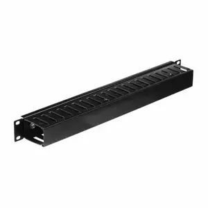 Cable organizer 19" 1U NETRACK, black with cover